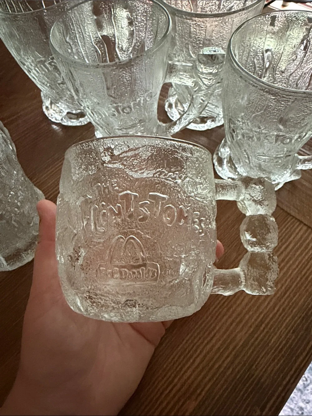 Vintage 1993 McDonald’s The Flintstones Treemendous Glass Mugs France Set of 6